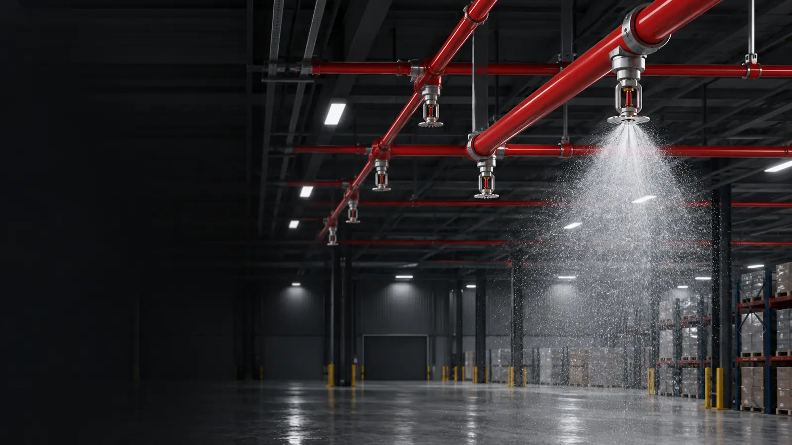 Tavan tipi sprinkler yangın söndürme sistemi
